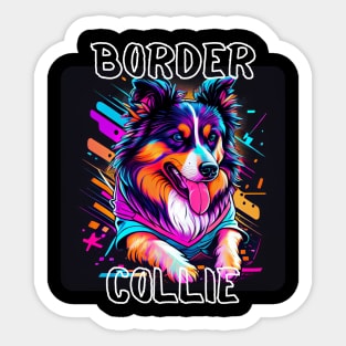 Graffiti Style - Cool Border Collie 3 Sticker
